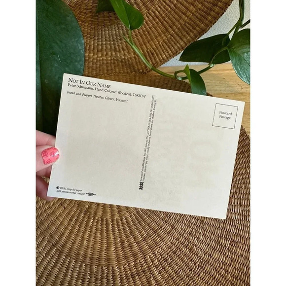 Not in Our Name with our Money post card - Picture 7 of 11